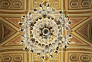 Splendid ceiling Chandelier in royal palace