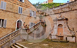 Splendid corner in Fermo town, Marche region, Italy