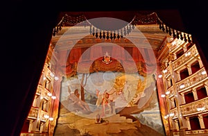 Splendid Dell\'Aquila Theatre in Fermo town, Marche region, Italy photo