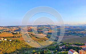 Splendid landscape and nature in Fermo town, Marche region, Italy