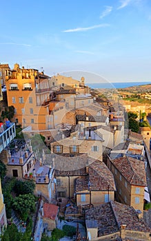 Splendid landscape and view in Fermo town, Marche region, Italy