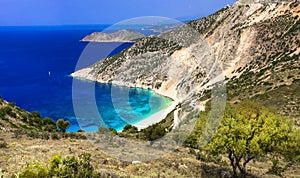 Splendid nature and best beaches of Greece - Mirtos in Kefalonia island photo