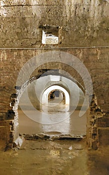 Splendid Roman Cisterns in Fermo town, Marche region, Italy