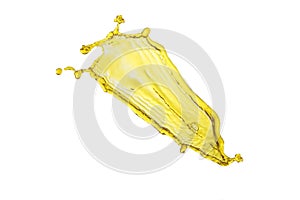 Splendid splash yellow color over white background