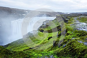 Splendid view of Dettifoss waterfall photo