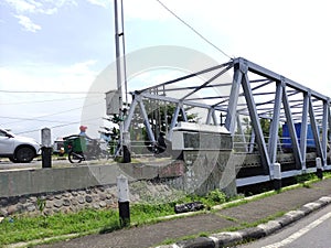 The splendor of the Solo bacem bridge which was built over the largest river in Central Java