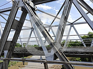 The splendor of the Solo bacem bridge which was built over the largest river in Central Java