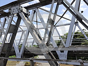 The splendor of the Solo bacem bridge which was built over the largest river in Central Java