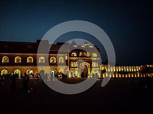 Splendour of the Jaigarh Fort in Jaipur Rajasthan India-December 2018