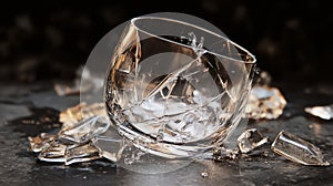 splinters broken drinking glass