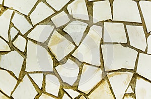 Splinters of a white ceramic tile . Texture white pieces, shards