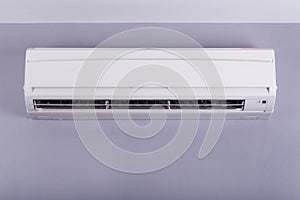 Split air conditioner on a wall