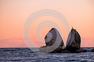 Split Apple rocks. the famous rocks in Abel Tasman National park, Kaiteriteri, New Zealand