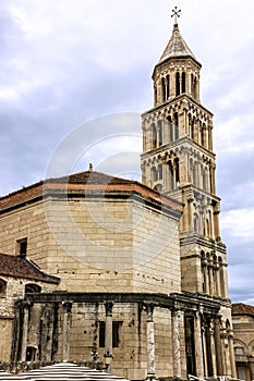 Split Cathedral, Croatia. Inside of ancient Diocletian`s Palace