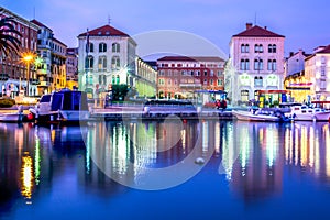 Split city in evening, Croatia.