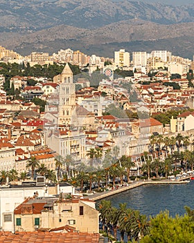 Split cityscape seen from Marjan Hill, the best viewpoint of the city, Croatia