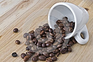 Split coffee beans