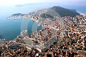 Split in Croatia, aerial view