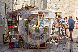 SPLIT, CROATIA - Aug 02, 2012: Street life in Split, Croatia in summer