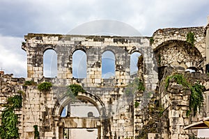 Split, Croatia. Diocletian palace wall