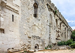 Split, Croatia. Diocletian palace wall