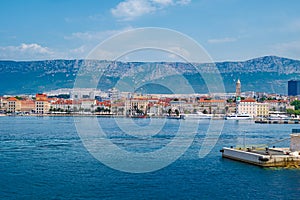 The Split Croatia Promenade viewed from the ferry harbor