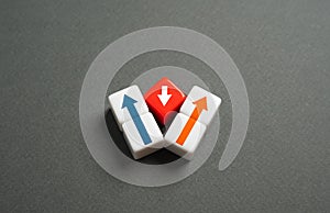 Split and division. Ideological conflict. Rivalry to improve work efficiency.