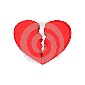 Split heart in half ,valentine day