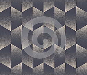 Split Hexagons Motley Catchy Stipple Seamless Pattern Vector Abstract Background photo