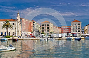 Split historic Peristil view from sea