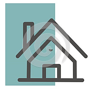 Split level house, icon
