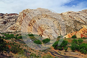 Dinosaur National Monument, Utah, Green River breaking through Split Mountain, Southwest, USA photo
