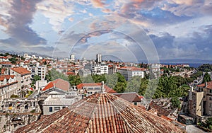 Split. Panoramic view of the old town, Croatia.