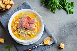 Split pea soup with ham