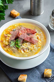 Split pea soup with ham