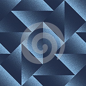 Split Rhombus Seamless Pattern Trendy Vector Blue Geometric Abstract Background