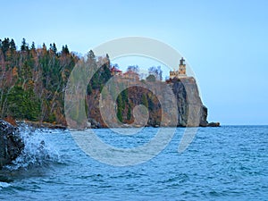 Split Rock Lighthouse on Lake Superior north shore near Duluth Minnesota