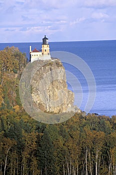 Split Rock Lighthouse in the Split Rock Lighthouse State Park on Lake Superior, MN