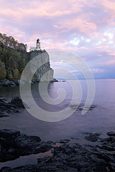 Split Rock Lighthouse in the Split Rock Lighthouse State Park on Lake Superior, MN