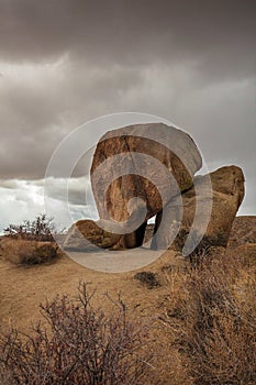 Split Rock on Mastodon Peak Loop Trail in Joshua Tree National Park