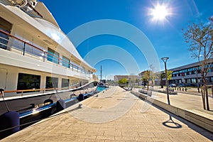 Split west coast walkway and luxury yachts dock