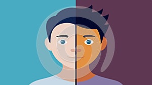 Before and After A splitimage showing a face before and after nanotechnology treatment emphasizing smoother more even