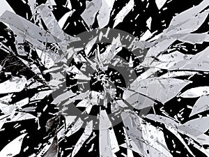 Splitted or Shattered glass isolated