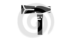 splitting maul hammer glyph icon animation