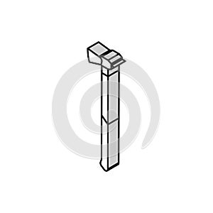 splitting maul hatchet isometric icon vector illustration