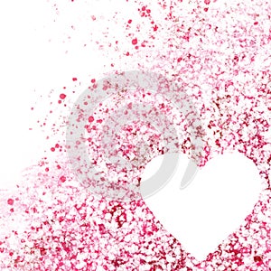 Abstract Red White and Pink Splotchy Background Heart illustration photo