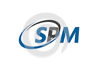 SPM letter creative modern elegant logo design