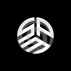 SPM letter logo design on black background. SPM creative initials letter logo concept. SPM letter design