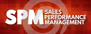 SPM - Sales Performance Management acronym, business concept background