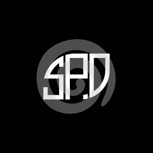 SPO letter logo design on black background. SPO creative initials letter logo concept. SPO letter design
